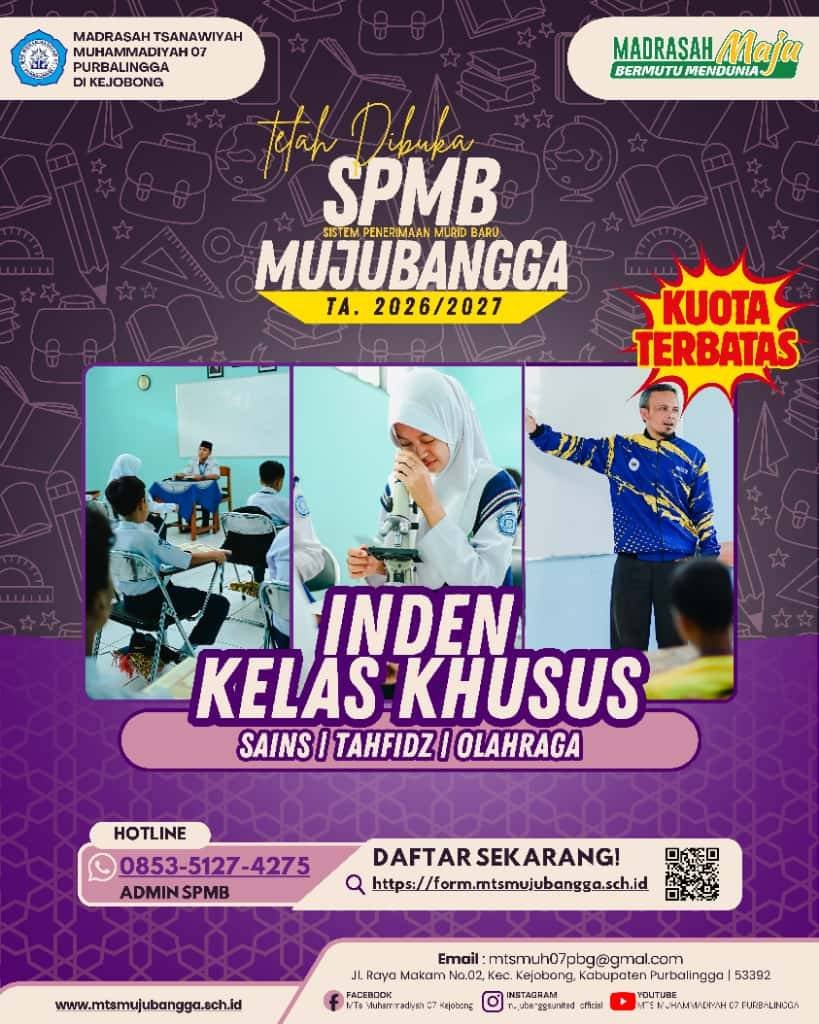 Penerimaan Siswa Baru MTs Mujubangga di Kejobong